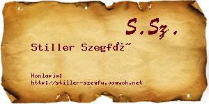 Stiller Szegfű névjegykártya
